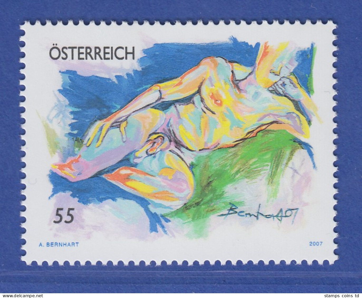 Österreich 2007 Sondermarke Aktgemälde "Mann" Von Astrid Bernhart  Mi.-Nr. 2677 - Nuovi