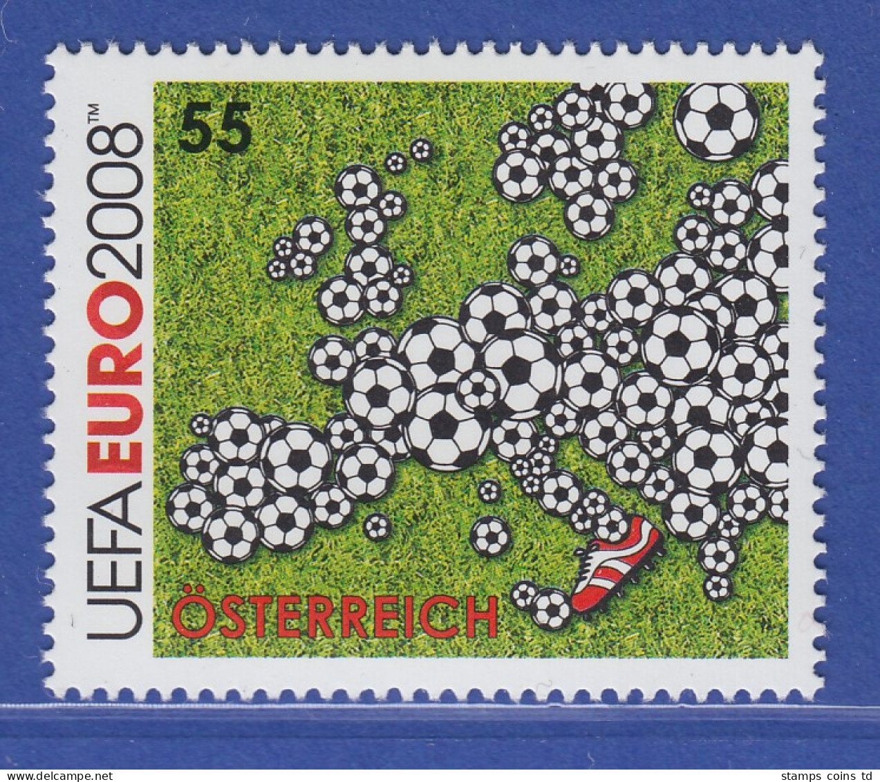 Österreich 2008 Sondermarke Fußball-EM "Fußballuropa"  Mi.-Nr. 2709 - Unused Stamps