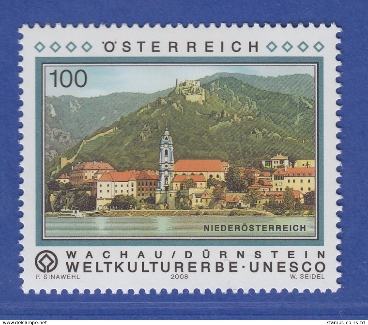 Österreich 2008 Sondermarke UNESCO Welterbe Wachau/Dürnstein  Mi.-Nr. 2725 - Nuevos