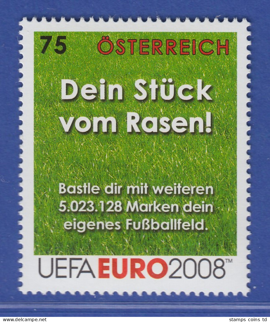 Österreich 2008 Sondermarke Fußball-EM Dein Stück Vom Rasen  Mi.-Nr. 2733 - Nuovi