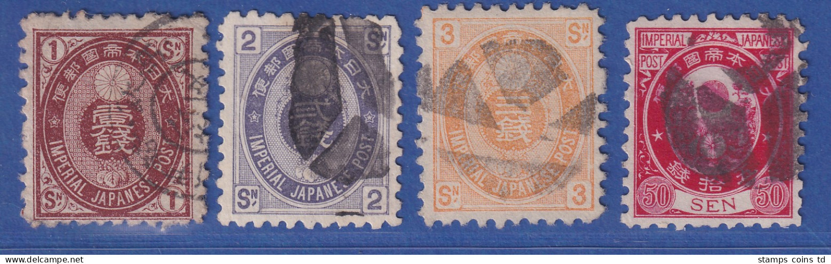 Japan 1879 Alt-Koban Kpl. Satz Mi.-Nr. 53-56 Gestempelt - Otros & Sin Clasificación