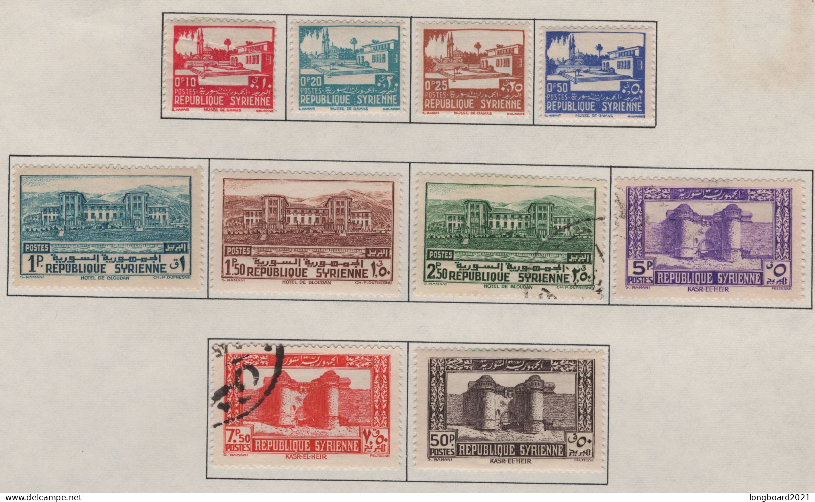 SYRIA - 0,10 - 50P 1940 DEFINITIVE Mi 439-448 - Syria