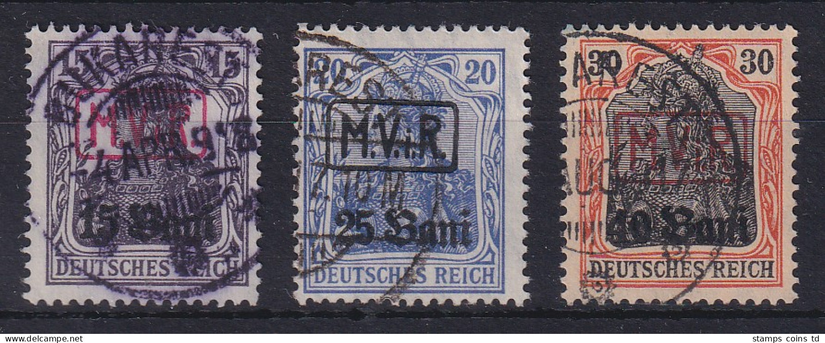 Dt. Besetzung 1.Weltkrieg Rumänien  Mi.-Nr. 1-3 Gestempelt - Occupazione 1914 – 18