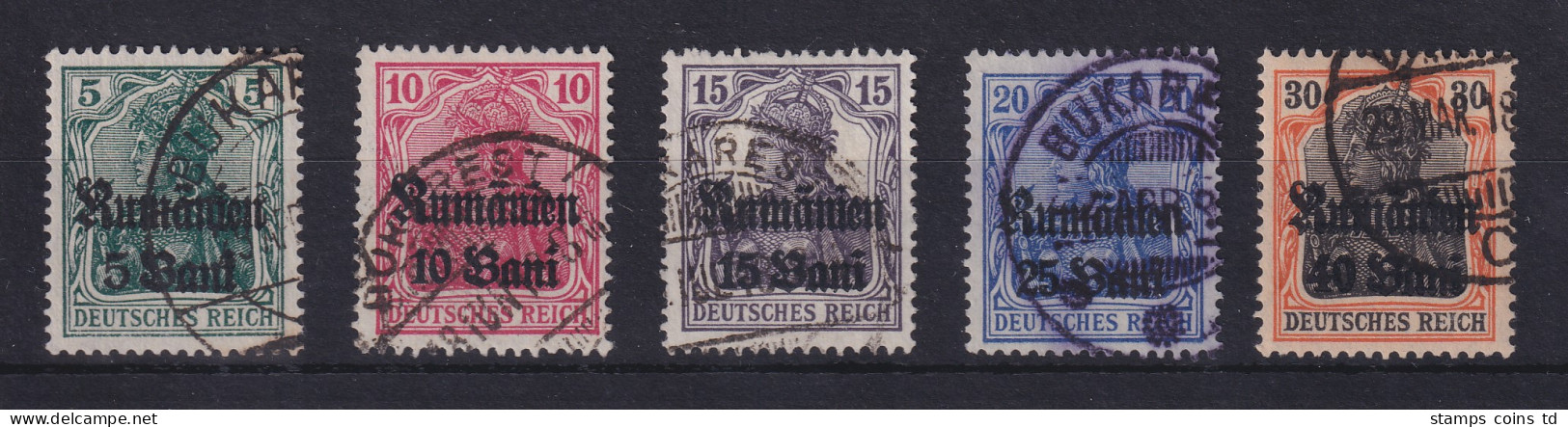 Dt. Besetzung 1.Weltkrieg Rumänien 8-12 Satz Kpl Gestempelt  - Ocupación 1914 – 18