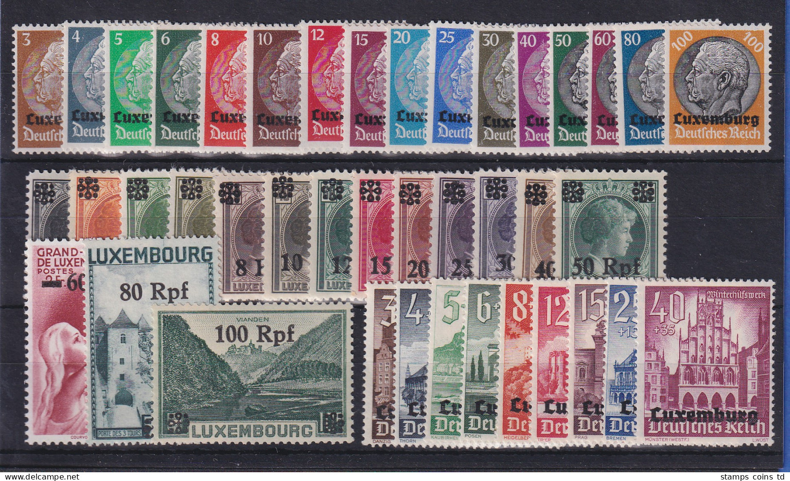 Luxemburg Dt. Besetzung Mi.-Nr. 1-41 Gebiet Komplett Postfrisch ** - Occupation 1938-45