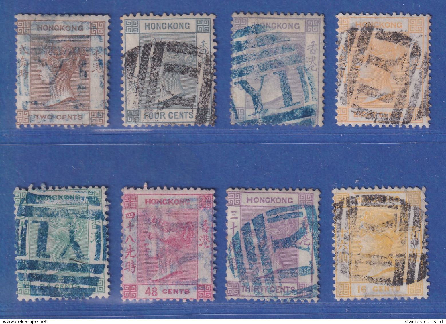 Hongkong-Marken Mit Japanischen Stempeln, Lot 8 Werte Ex Mi.-Nr. 8-22 - Andere & Zonder Classificatie