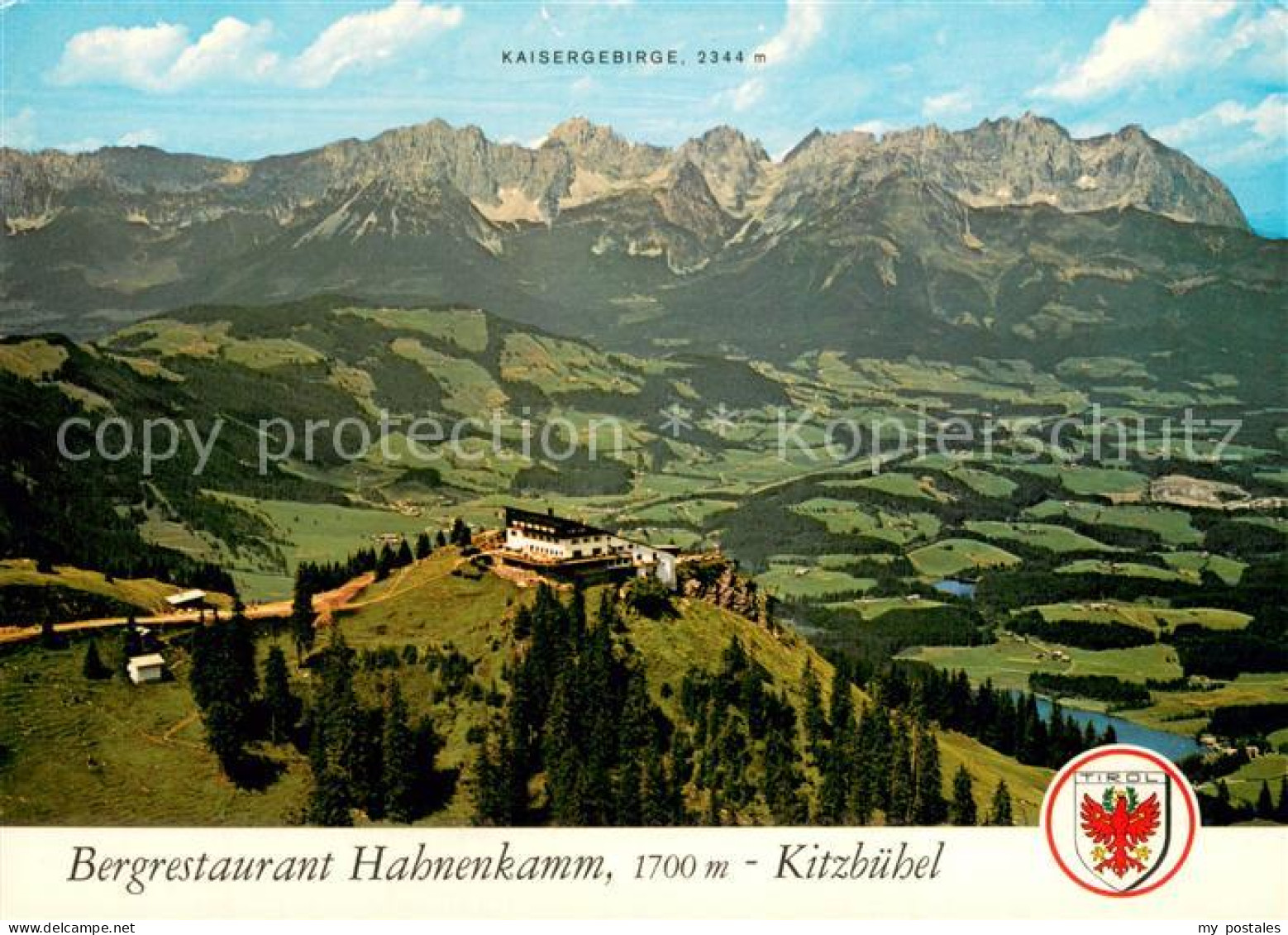 73754009 Kitzbuehel Tirol Bergrestaurant Hahnenkamm Mit Kaisergebirge Fliegerauf - Altri & Non Classificati