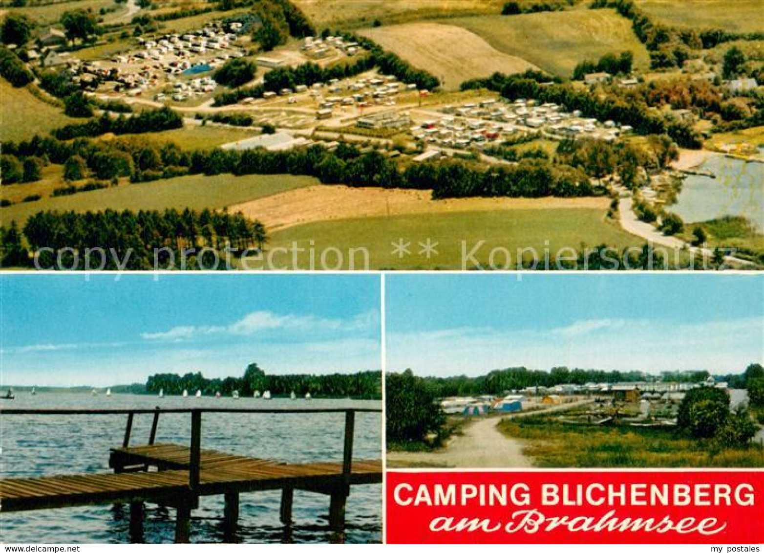 73753997 Langwedel Holstein Fliegeraufnahme Bootssteg Camping Blichenberg Am Bra - Andere & Zonder Classificatie