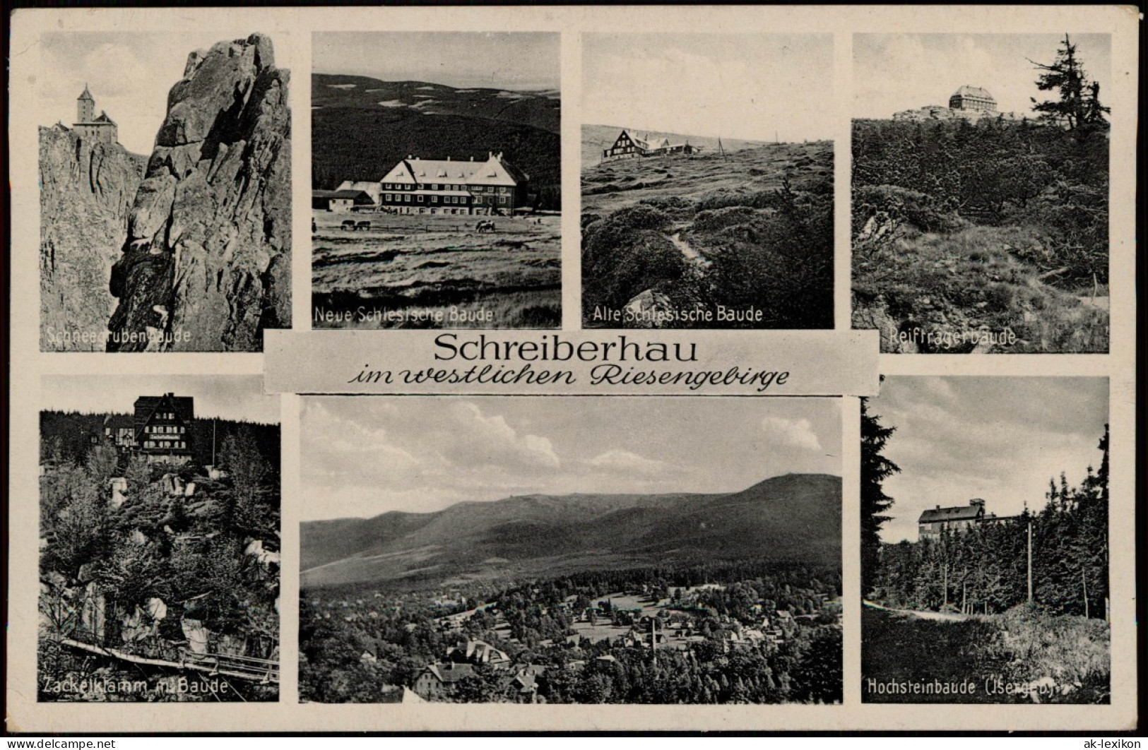 Postcard Mariental-Schreiberhau Szklarska Poręba Panorama-Ansichten 1940 - Schlesien