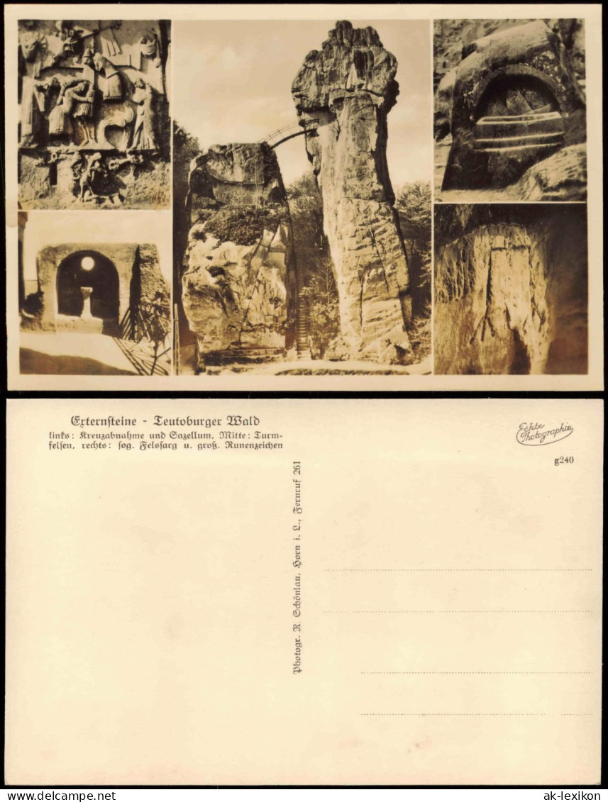 Ansichtskarte Holzhausen-Externsteine-Horn-Bad Meinberg Externsteine 1940 - Andere & Zonder Classificatie