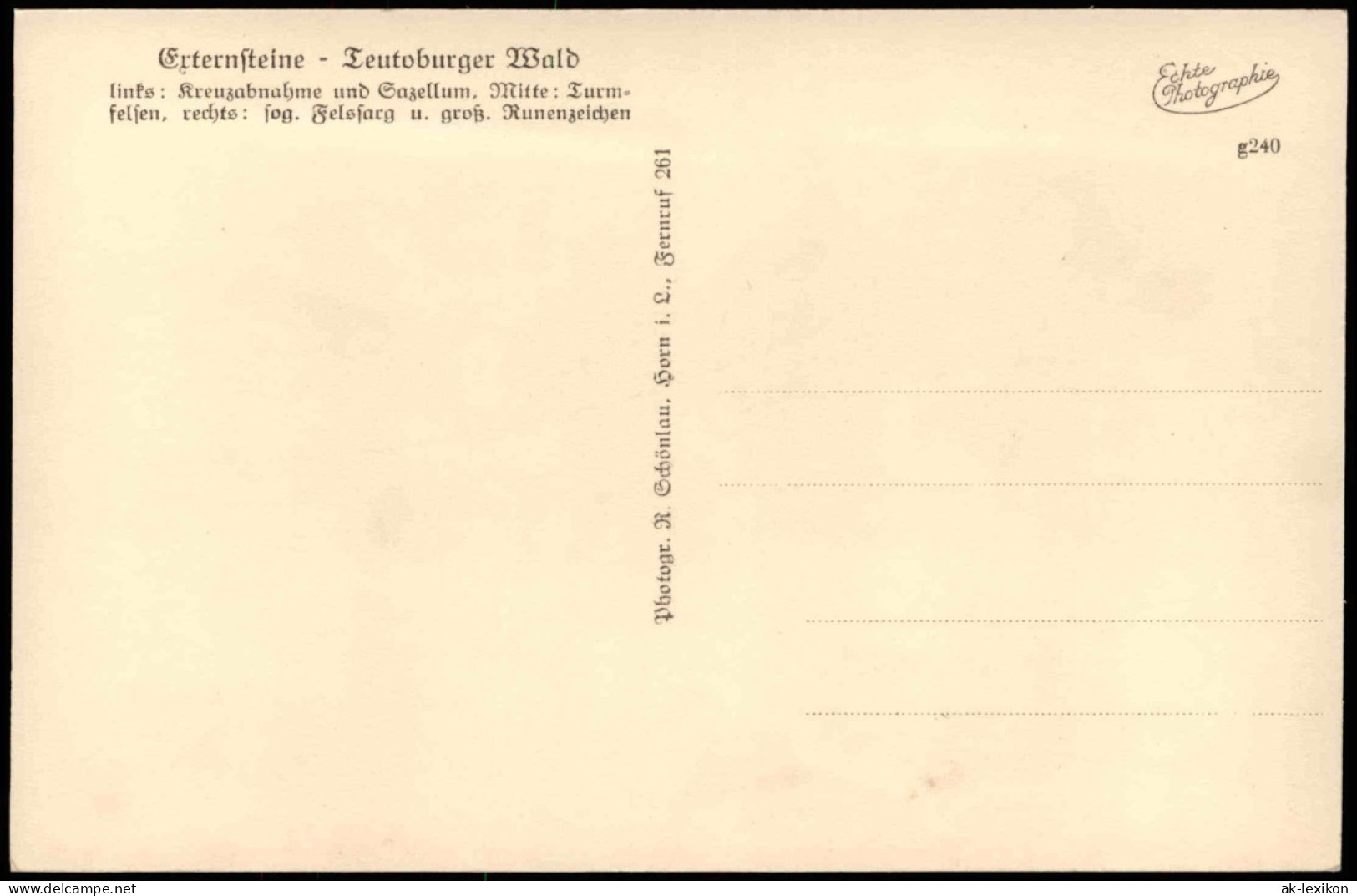 Ansichtskarte Holzhausen-Externsteine-Horn-Bad Meinberg Externsteine 1940 - Other & Unclassified