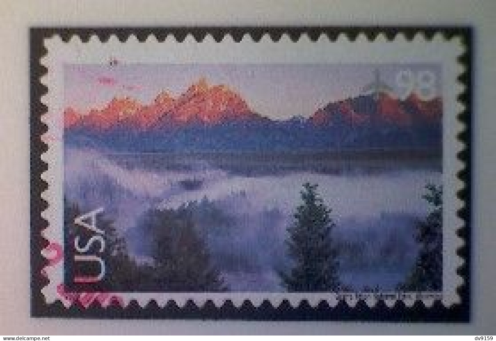 United States, Scott #C147, Used(o), 2009 Air Mail, Grand Tetons, 98¢, Multicolored - Oblitérés