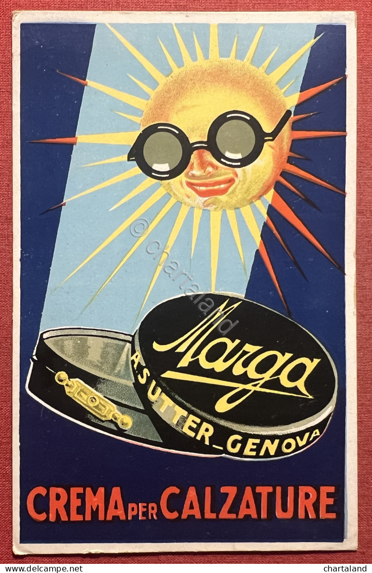 Cartolina Pubblicitaria - Marga Sutter, Genova - Crema Per Calzature - 1930 Ca. - Advertising