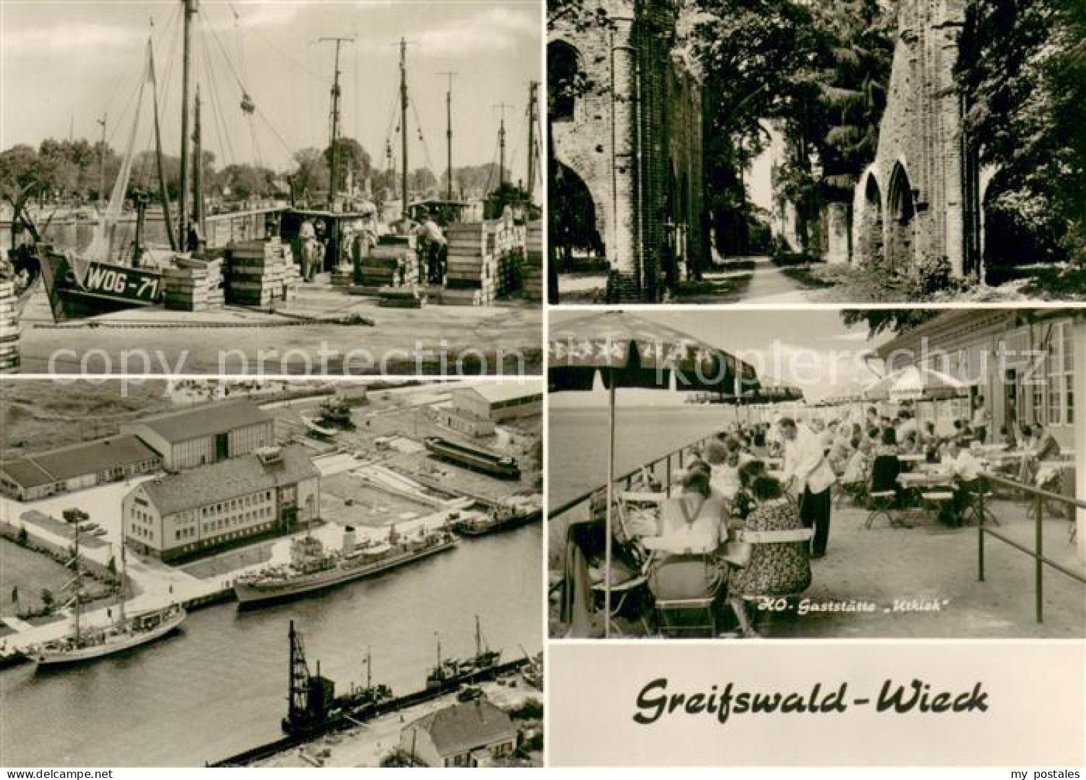 73753961 Greifswald Fischereihafen Teilansichten HO Gaststaette Utkiek Greifswal - Greifswald