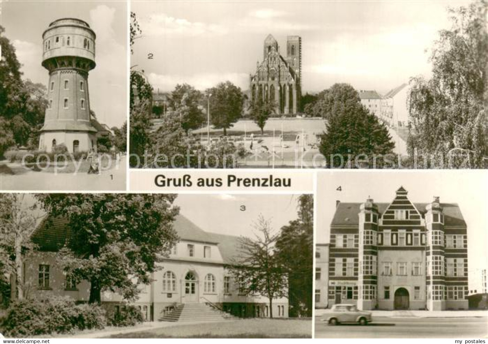 73753943 Prenzlau Wasserturm Kirche St Marien Poliklinik HO Gaststaette Stadtkru - Prenzlau