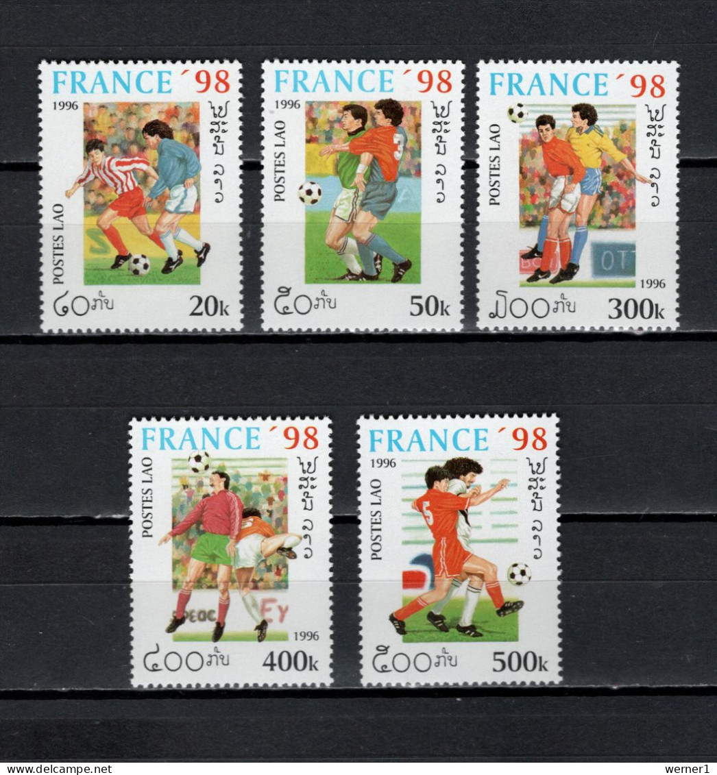 Laos 1996 Football Soccer World Cup Set Of 6 MNH - 1998 – France