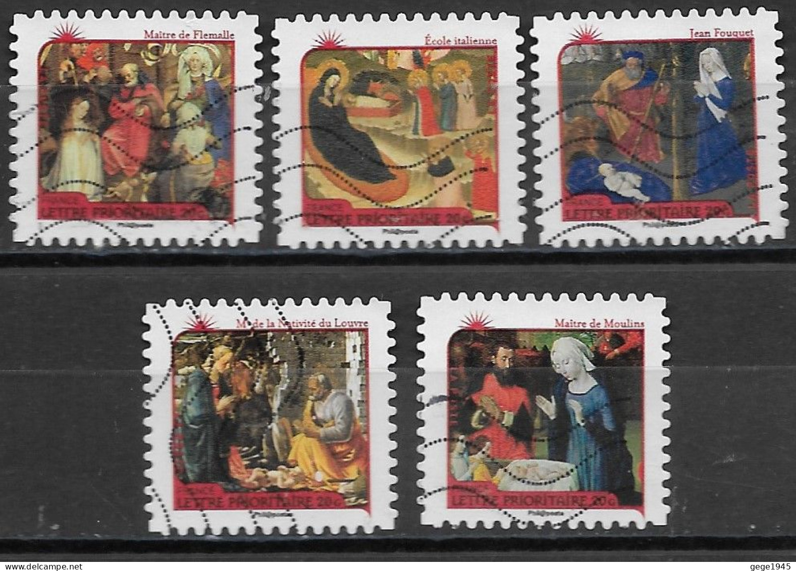 France 2011 Oblitéré Autoadhésif  N° 621 - 624 - 626 - 627  - 630  -    Meilleurs Voeux   Nativités - Used Stamps