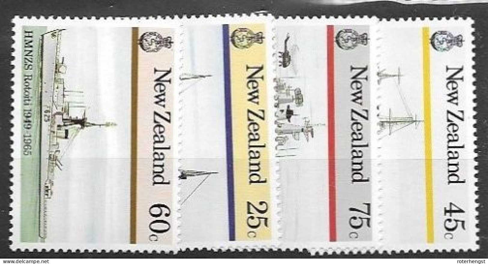 New Zealand Mnh ** Ship Set 1985 5 Euros - Nuevos