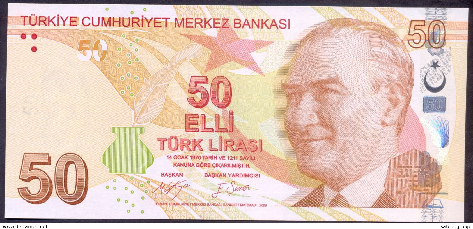 Turkey 50 Lirasi 2009 UNC P- 225c - Turkey