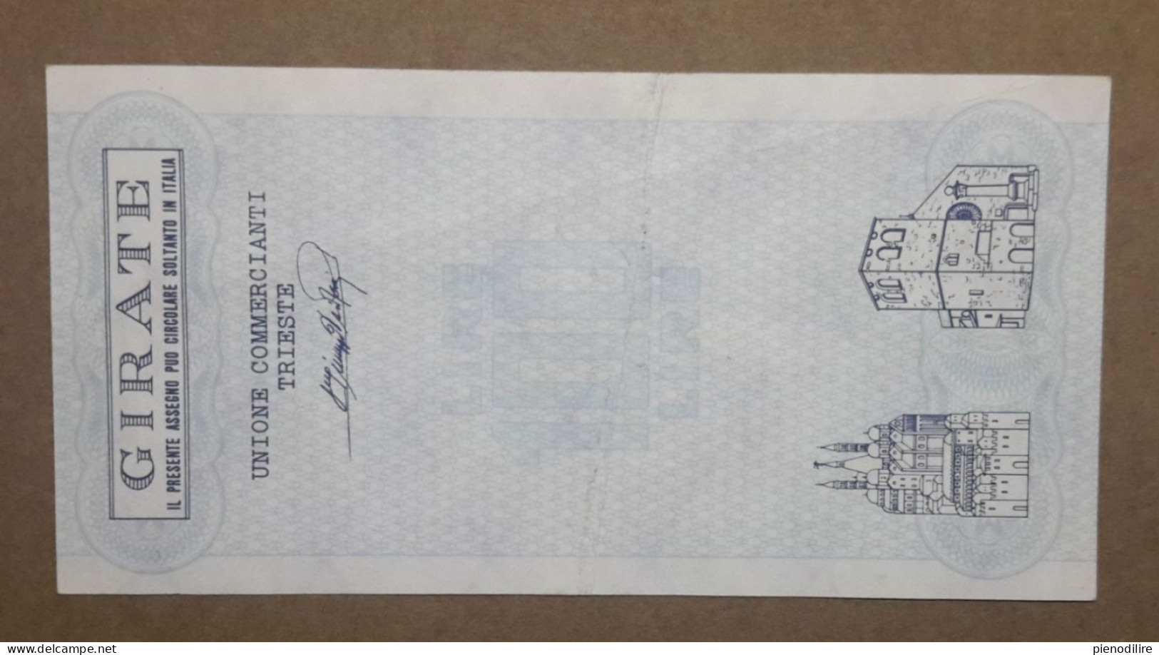 BANCA ANTONIANA DI PADOVA E TRIESTE, 100 Lire 25.07.1977 UNIONE COMMERCIANTI TRIESTE. CIRCOLATA (A1.76) - [10] Checks And Mini-checks