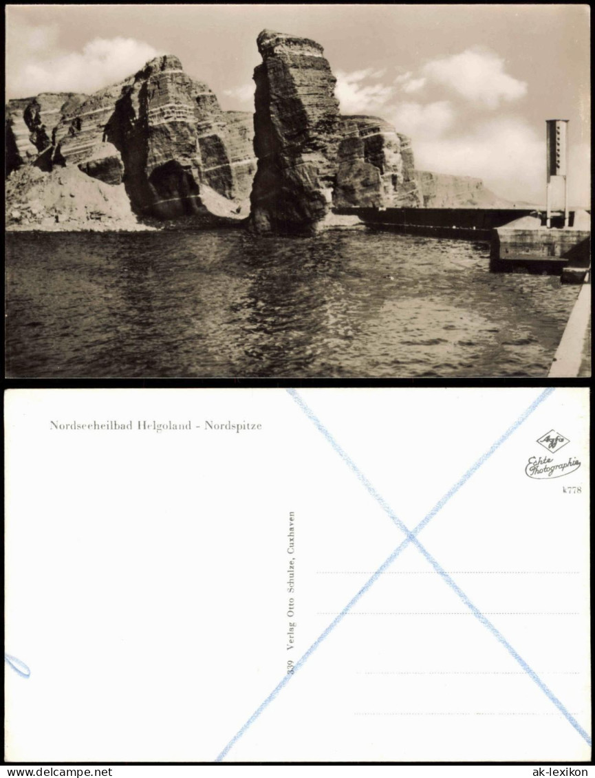 Ansichtskarte Helgoland (Insel) Nordspitze Hafen 1958 - Sonstige & Ohne Zuordnung