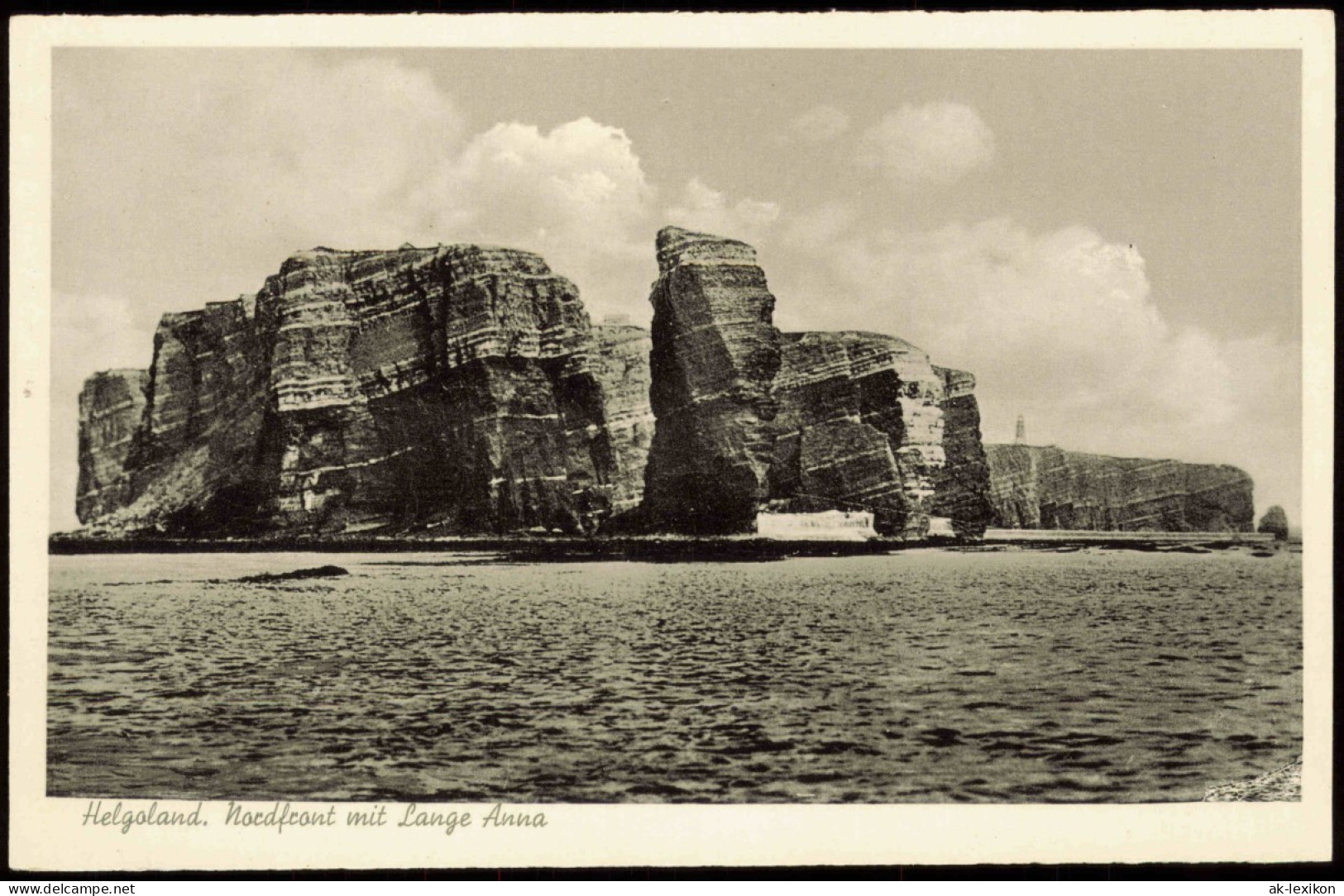 Ansichtskarte Helgoland (Insel) Nordfront Mit Lange Anna 1953 - Autres & Non Classés