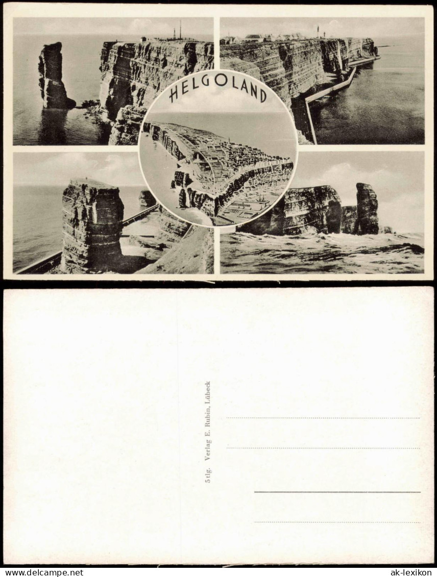 Ansichtskarte Helgoland (Insel) 5 Bild Inselansichten 1961 - Other & Unclassified