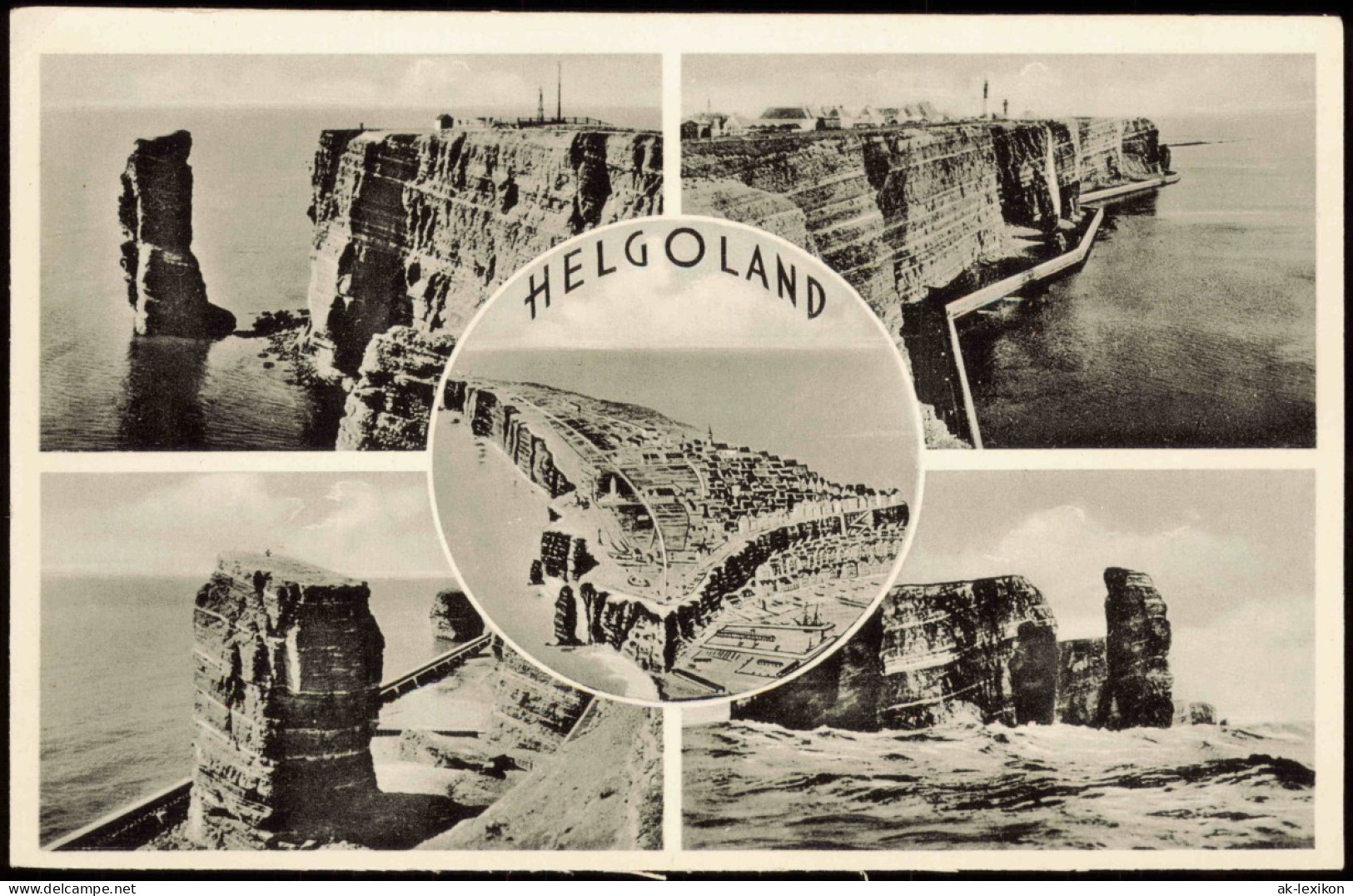 Ansichtskarte Helgoland (Insel) 5 Bild Inselansichten 1961 - Andere & Zonder Classificatie