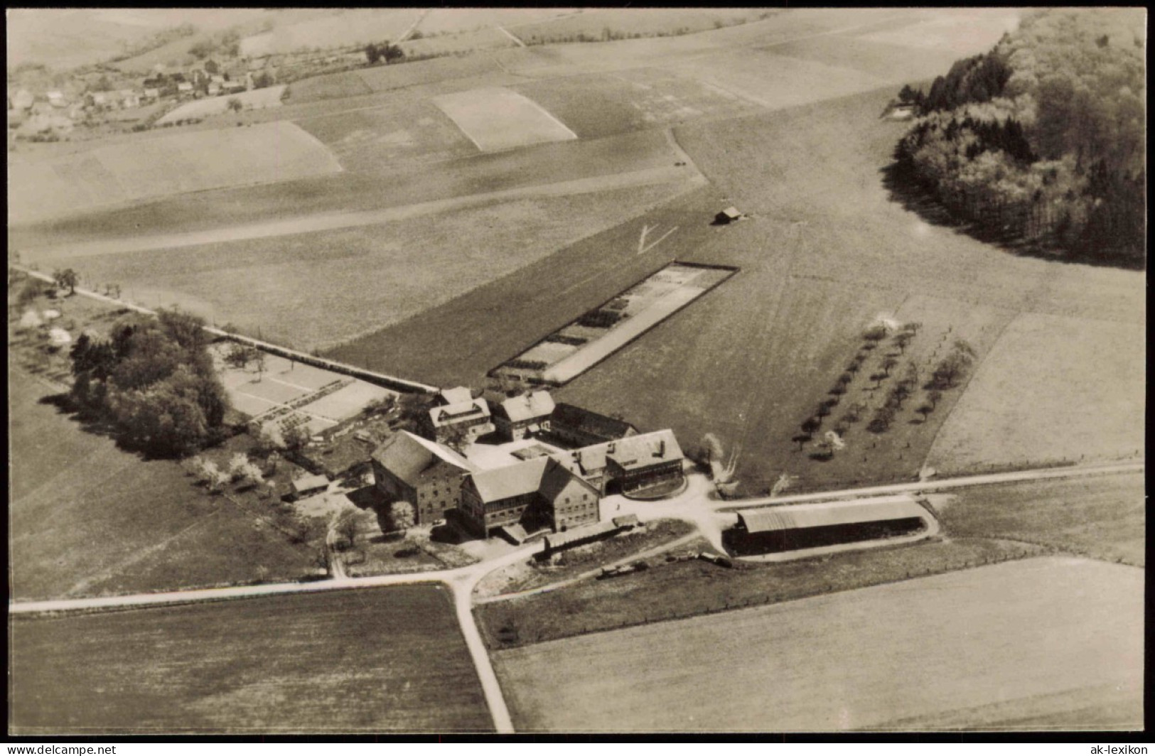 Ansichtskarte  Luftbilder / Überflugkarte Gutshof Felder 1960 - Unclassified