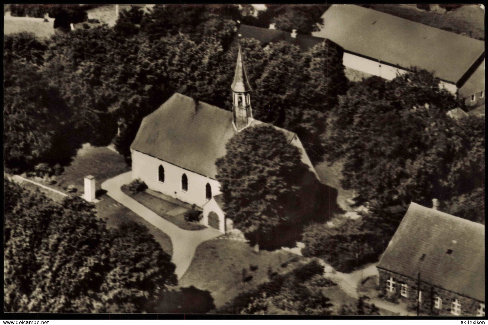 Ansichtskarte  Luftbilder / Überflugkarte Kirche 1961 - Ohne Zuordnung
