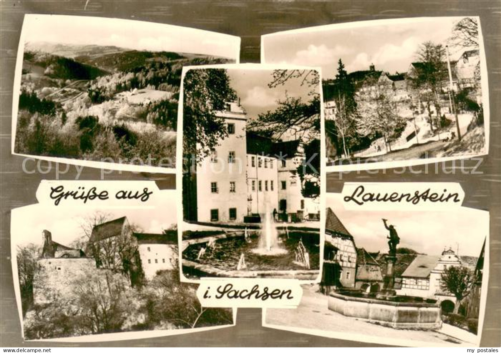 73753869 Lauenstein Erzgebirge Panorama Schloss Brunnen Lauenstein Erzgebirge - Geising