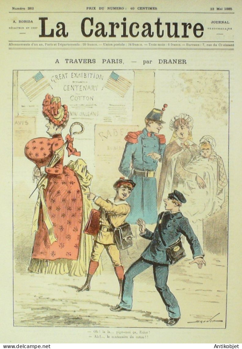 La Caricature 1885 N°282 A Travers Paris Draner Gounod Par Luque Robida Caran D'Ache - Zeitschriften - Vor 1900