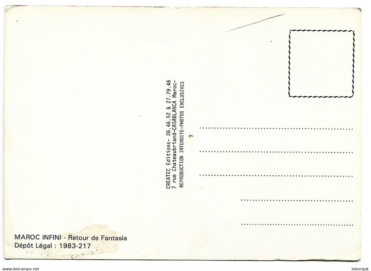 RETOUR DE FANTASIA.-  ( MARRUECOS ) - Altri & Non Classificati