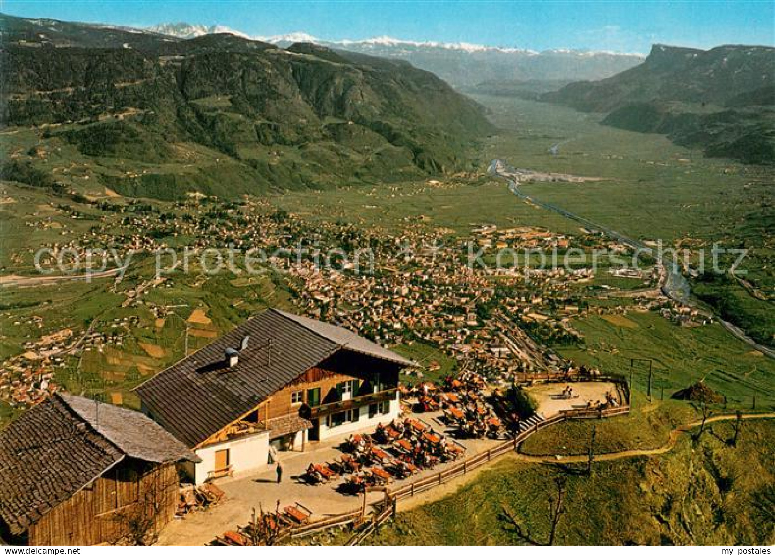 73753839 Dorf Tirol Suedtirol IT Hochmut Texelgruppe Blick Nach Meran Und Ins Et - Sonstige & Ohne Zuordnung