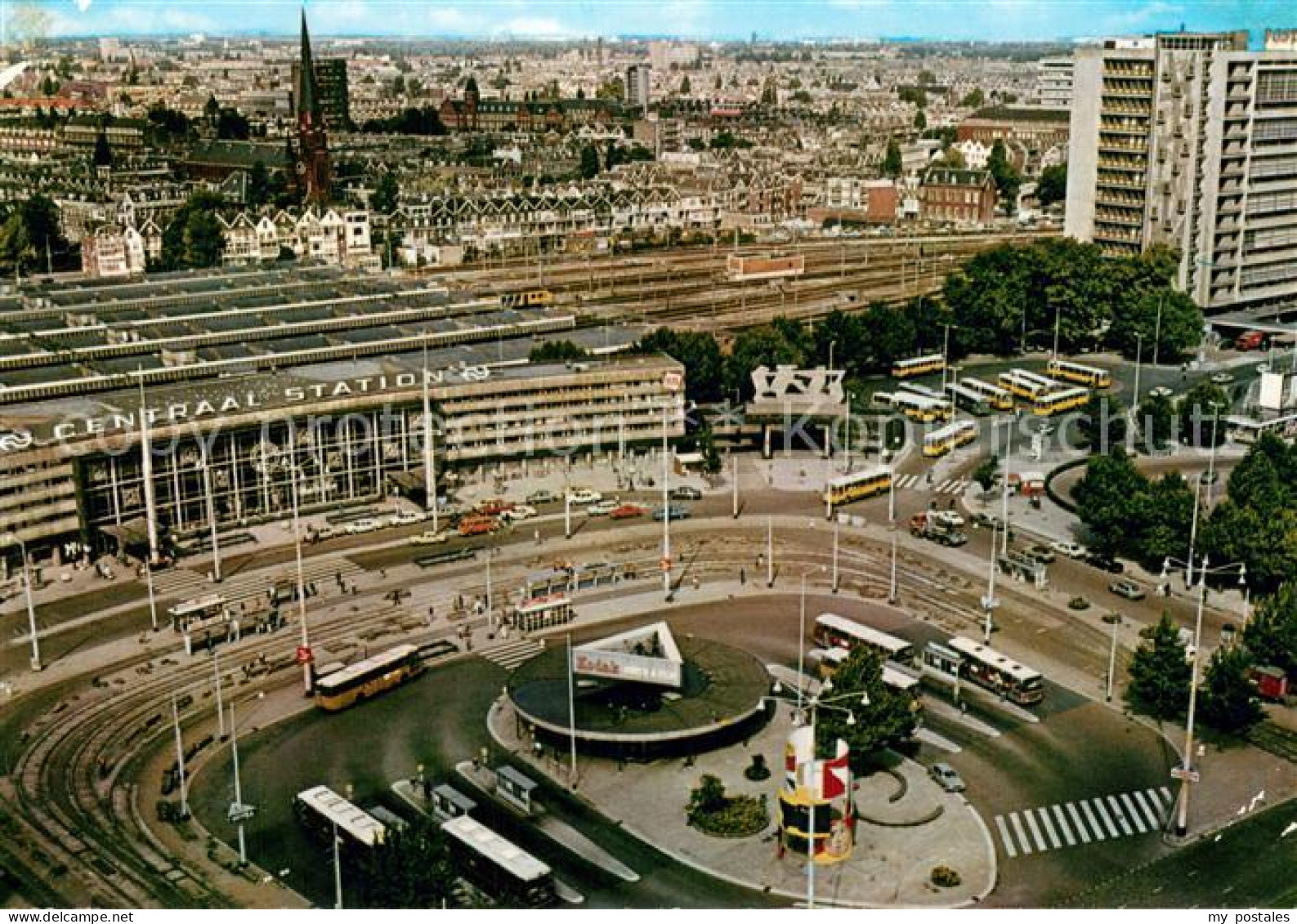 73753834 Rotterdam Stationsplein Fliegeraufnahme Rotterdam - Autres & Non Classés