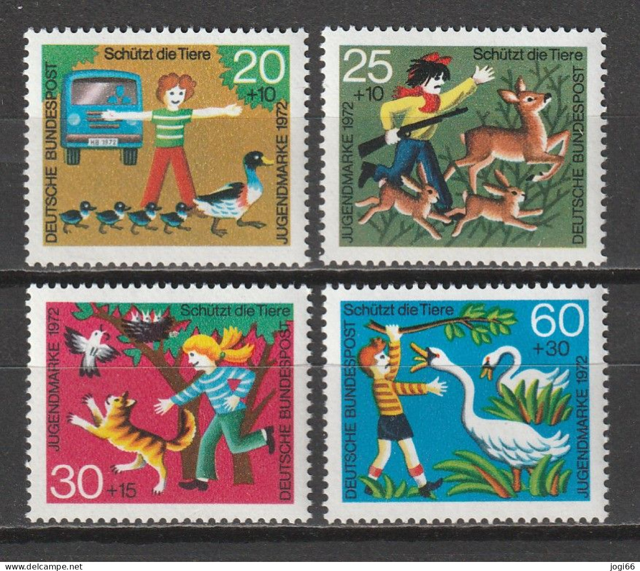 Bund Michel 711 - 714 Jugend Tierschutz ** - Unused Stamps