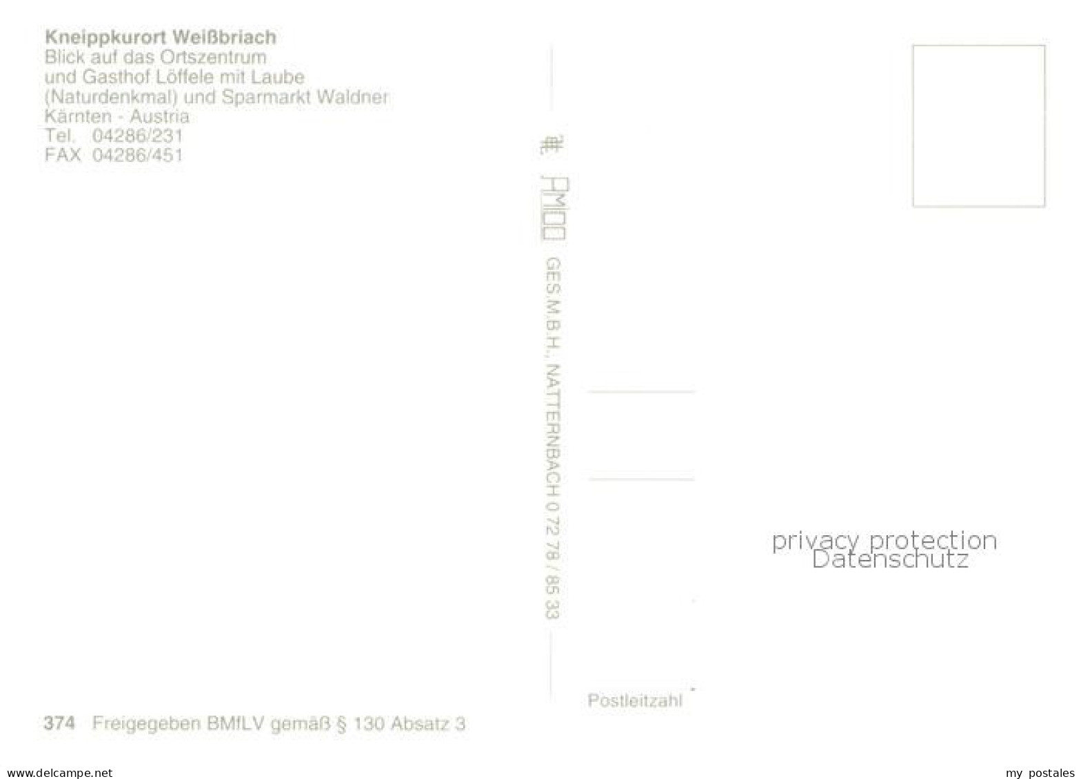 73753820 Weissbriach Ortszentrum Und Gasthof Loeffele Mit Laube Fliegeraufnahme  - Andere & Zonder Classificatie