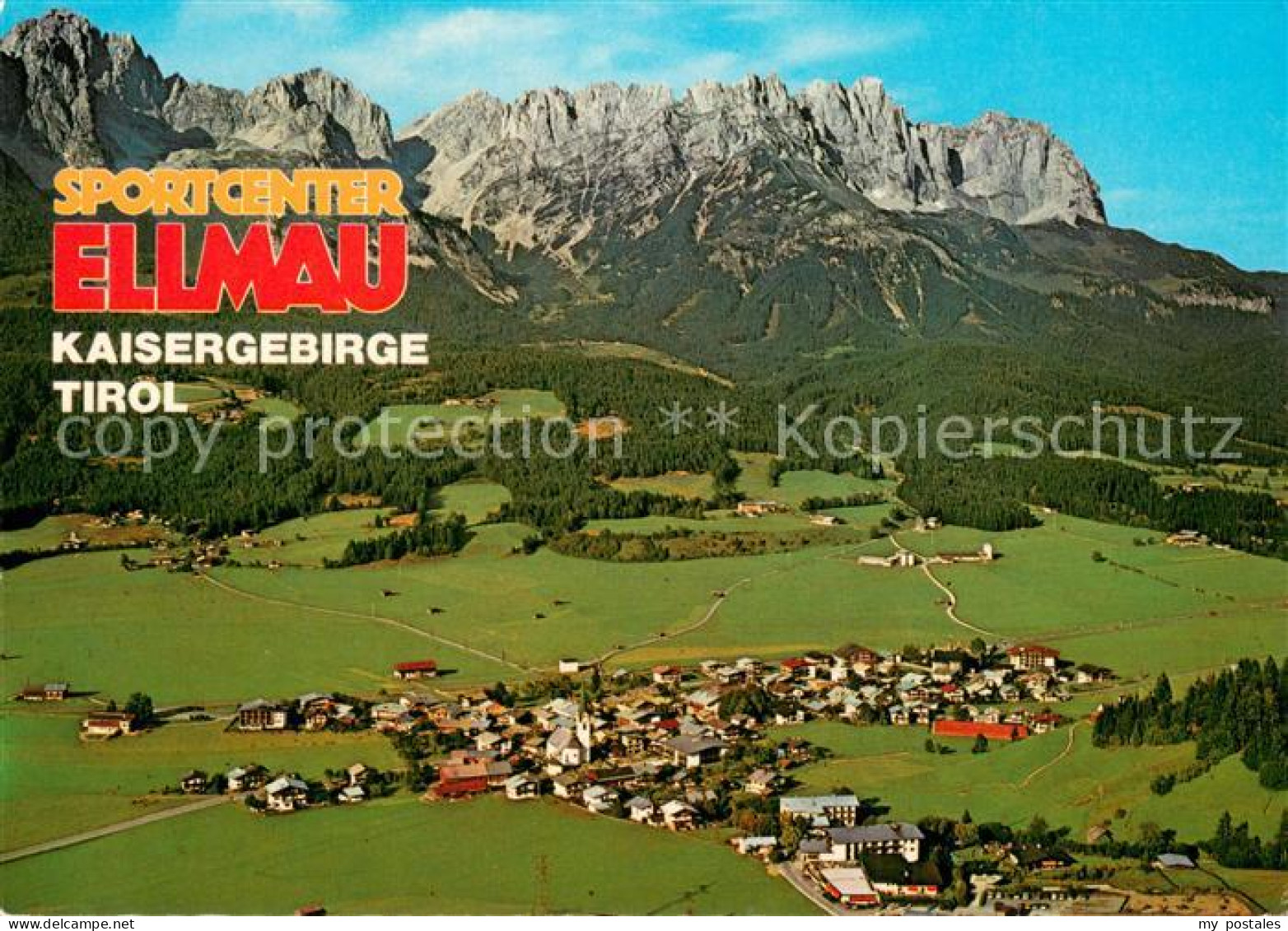 73753805 Ellmau Tirol Fliegeraufnahme Mit Kaisergebirge Ellmau Tirol - Autres & Non Classés