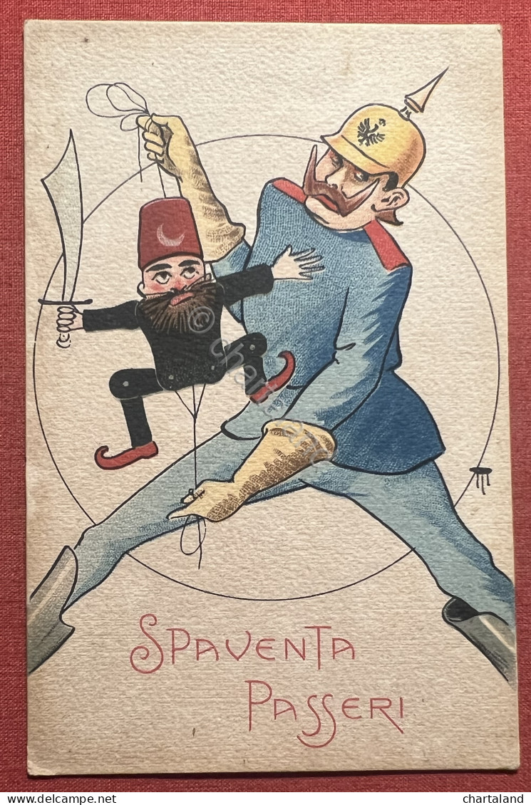 Cartolina Militare Satirica - Spaventa Passeri - 1910 Ca. - Non Classés