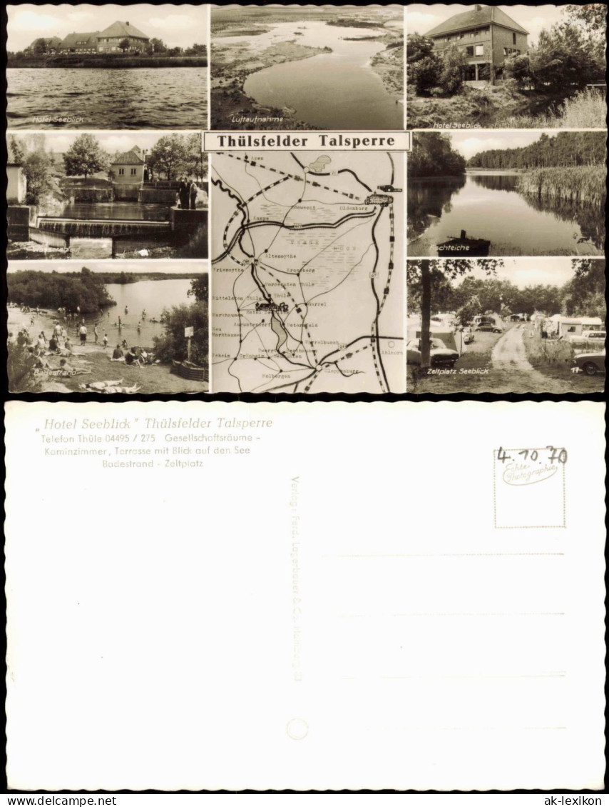 Ansichtskarte Thülsfelder Talsperre MB: Talsperre, Hotel, Zeltplatz 1966 - Other & Unclassified