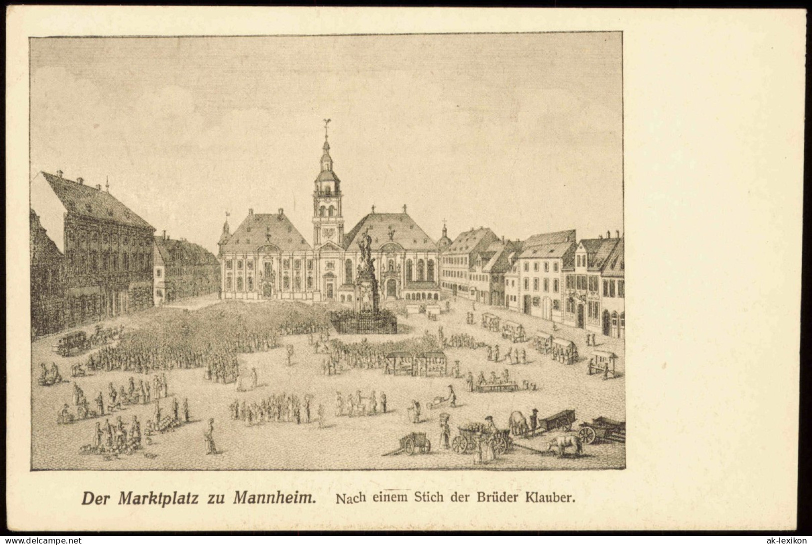 Ansichtskarte Mannheim Der Marktplatz Künstlerkarte 1870/1920 - Mannheim