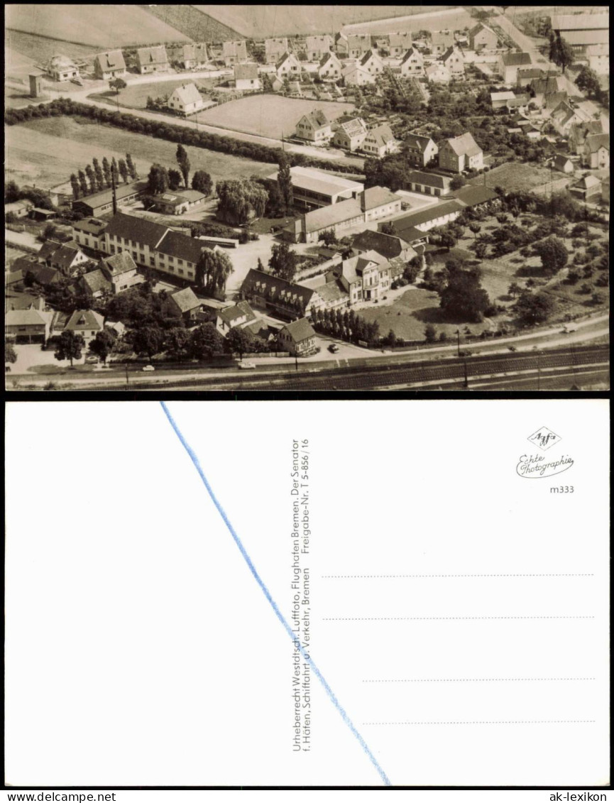Luftbilder / Überflugkarte Fabrik Einfamilienhaus Siedlung BRD 1961 - Ohne Zuordnung