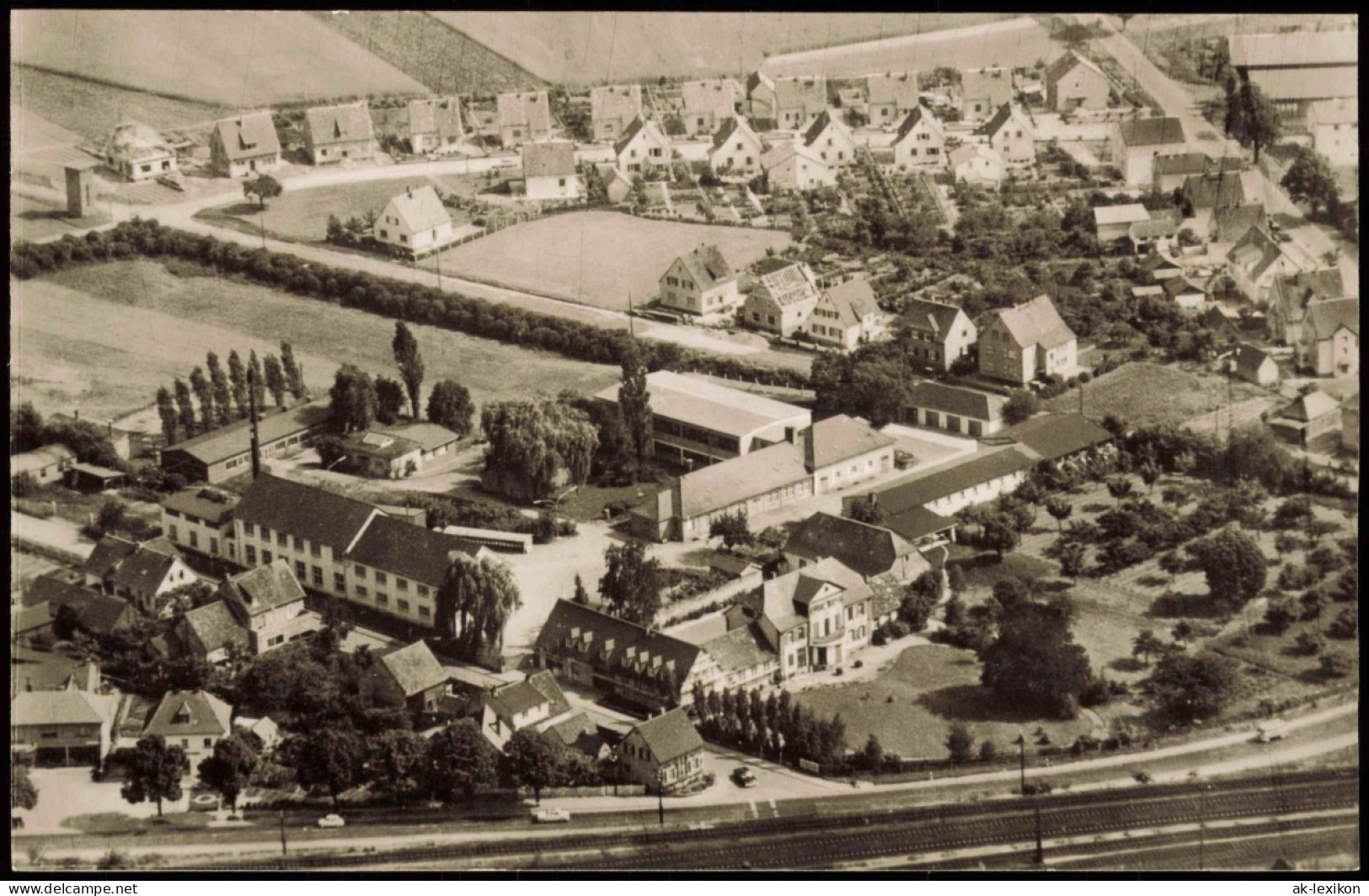 Luftbilder / Überflugkarte Fabrik Einfamilienhaus Siedlung BRD 1961 - Unclassified