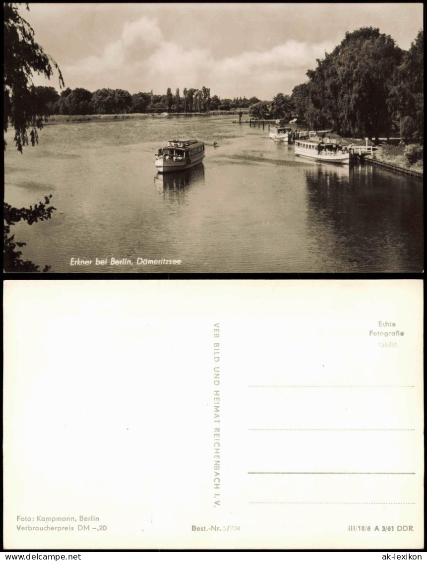 Ansichtskarte Woltersdorf Erkner Bei Berlin, Dämeritzsee Schiffe 1961 - Woltersdorf