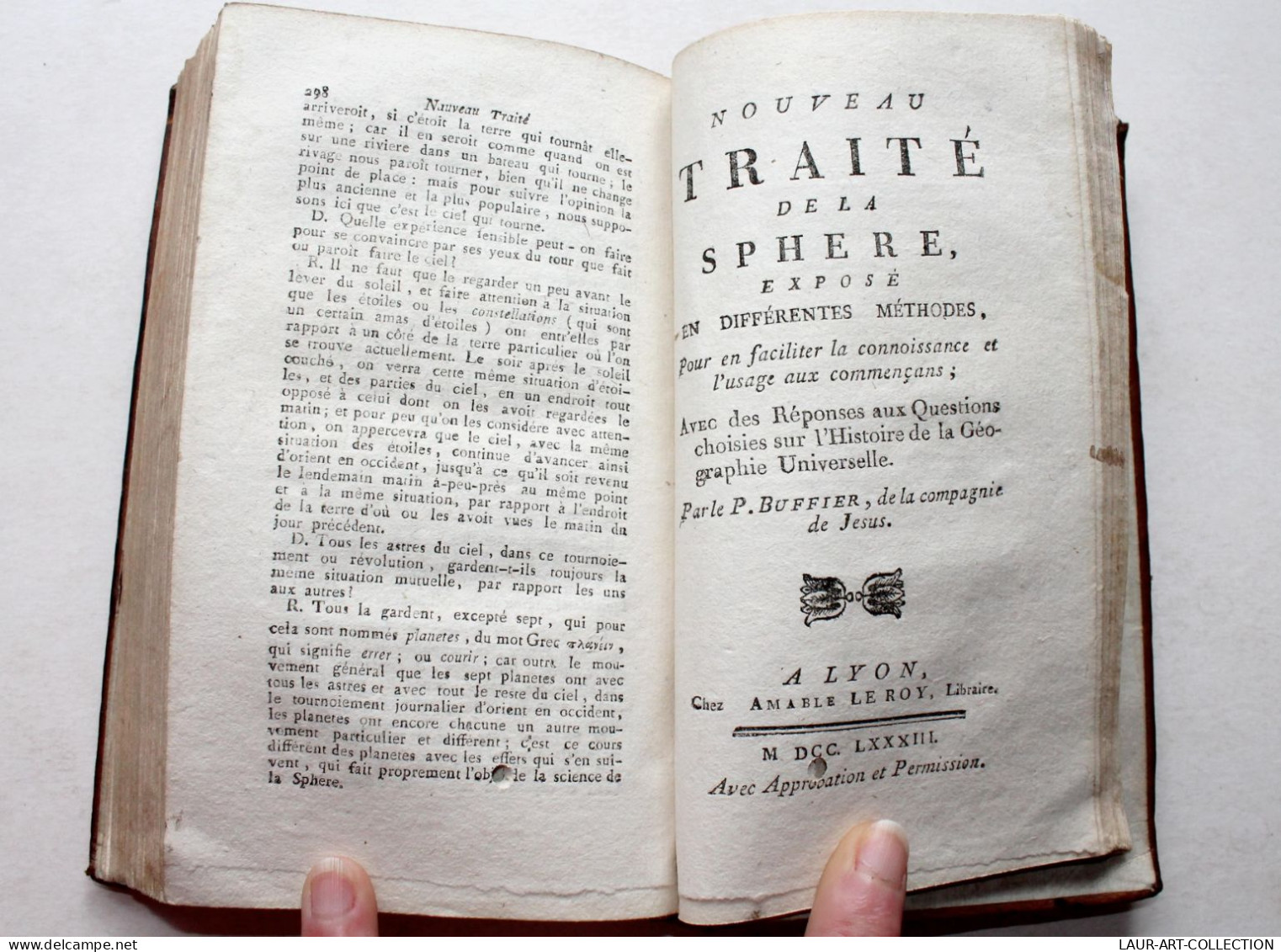 GEOGRAPHIE UNIVERSELLE DIFFERENTE METHODE + TRAITE DE LA SPHERE par BUFFIER 1783 / ANCIEN LIVRE XVIIIe SIECLE (2204.12)