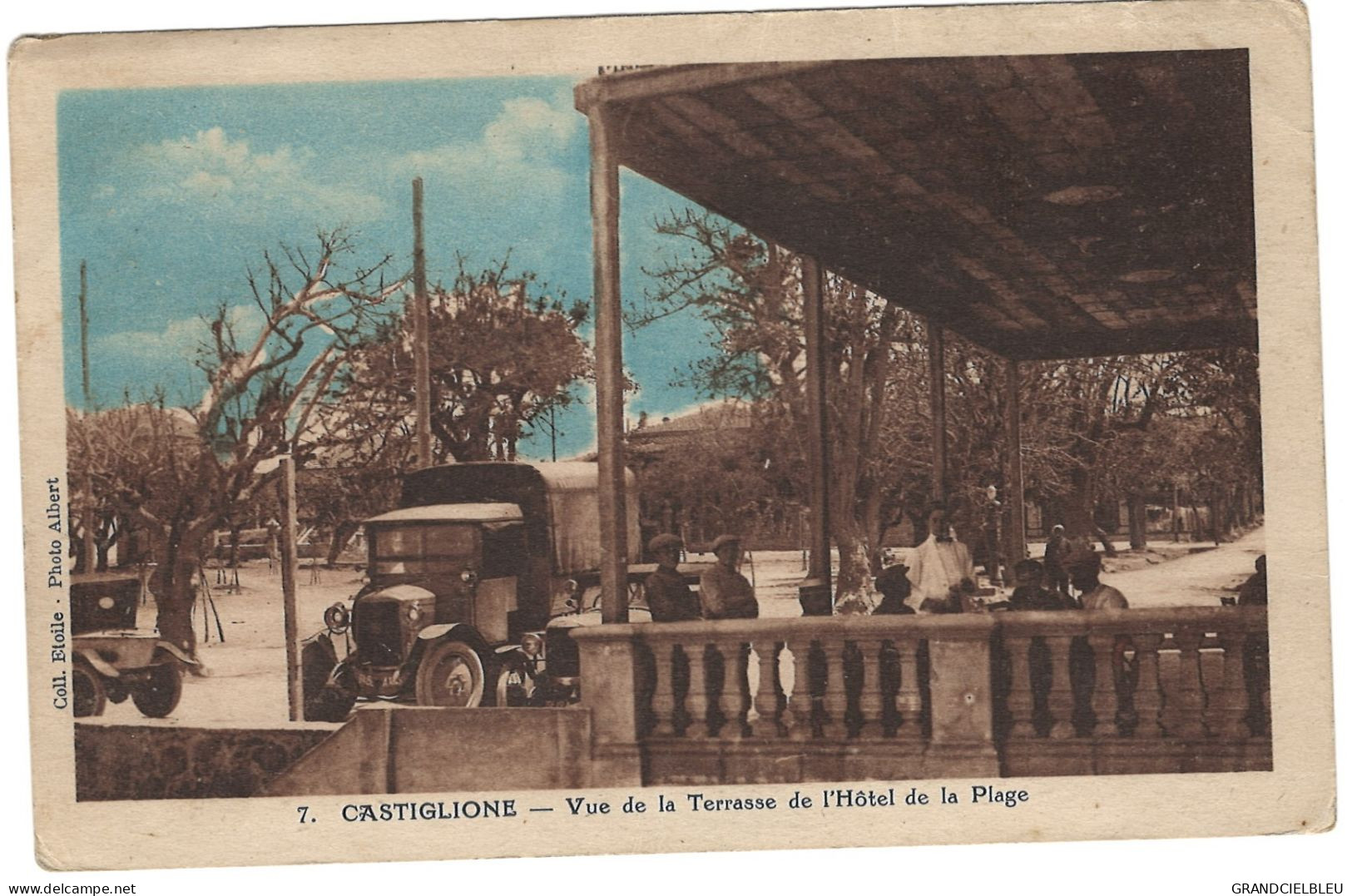 Castiglione, Vue De La Terrasse De L'Hotel De La Plage. ALGERIE. BOU ISMAIL .NUMERO 7 PHOTO ALBERT.JAMAIS MISE SUR SITE. - Otros & Sin Clasificación