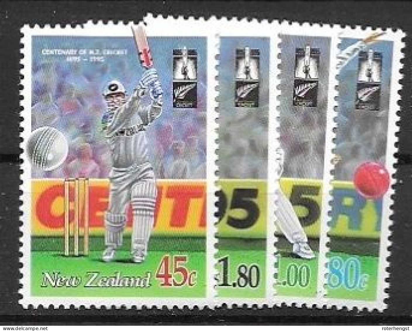 New Zealand Mnh ** Set 1994 6 Euros Cricket - Unused Stamps