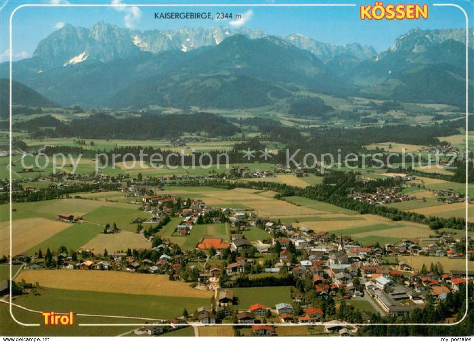 73753689 Koessen Tirol Fliegeraufnahme Mit Kaisergebirge Koessen Tirol - Other & Unclassified