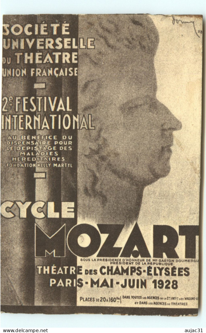 Spectacle - Théâtres - Illustrateurs - Paris - Théâtre Des Champs Elysées Mai-Juin 1928 - Cycle Mozart - état - Theater