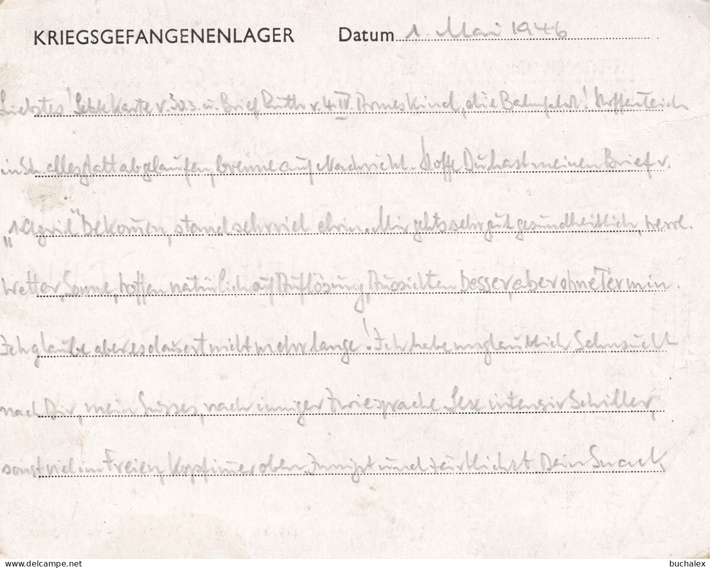 Kriegsgefangenenpost Flieger-Oberstabsingenieur 1946 Von Zedelgem Nach Ladekopp - Prisoners Of War Mail